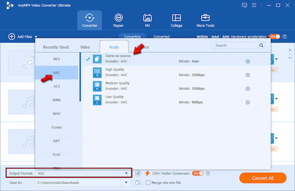 Set Output Format In Anymp4 Video Converter Ultimate