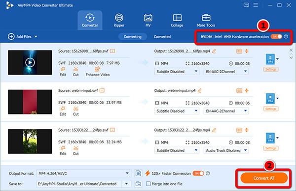 Convertire SWF in MP4 con Anymp4
