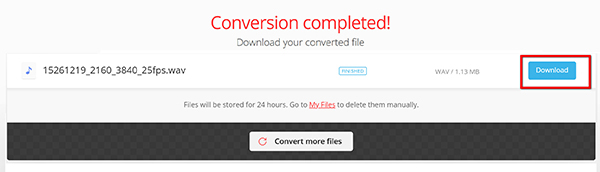 Download Converted Wav File In Convertio