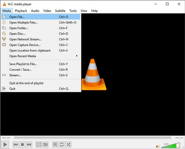 Открыть файл VLC