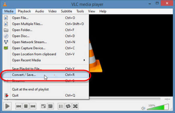 Vlc media menu