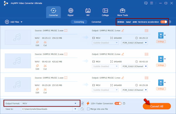 Convert To Mov In Anymp4 Video Converter Ultimate