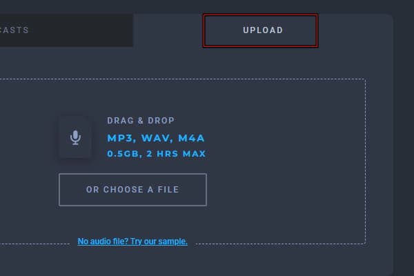 Upload Wav File In Headliner