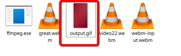 Ffmpeg konvertált GIF keresése mappában