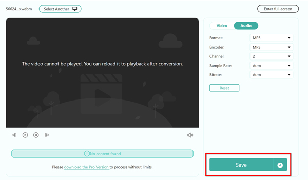 Convert Save Mp3 In Anymp4 Online Video Converter