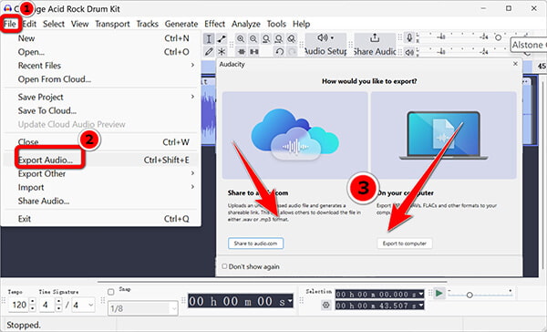 Export Audio In Audacity