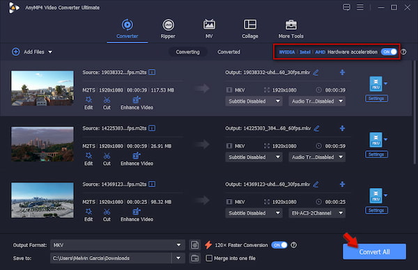 使用 AnyMP4 Video Converter Ultimate 轉換為 MKV 格式