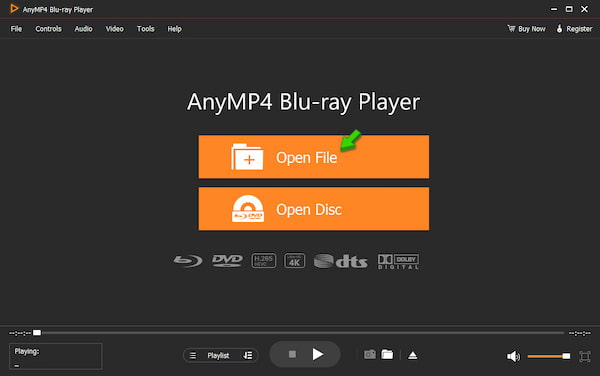 在 AnyMP4 藍光播放器中匯入 M2TS 文件