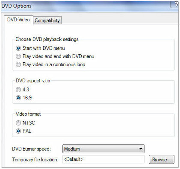 Personalize o DVD antes de gravar
