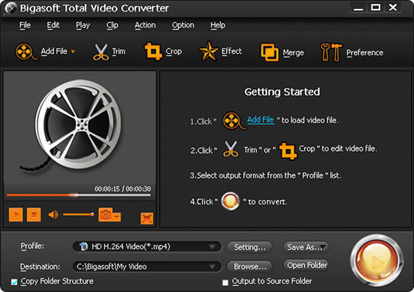 Conversor de Bigsoft WLMP para MP4