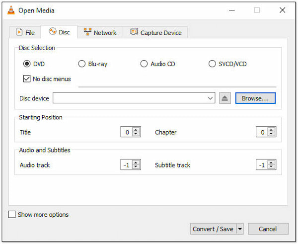 VLC Converter DVD para MKV