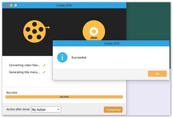 Create DVD Successfully