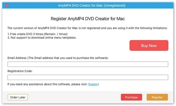 Register Opiton