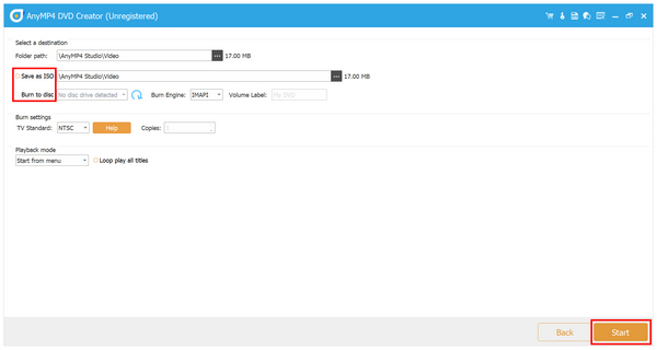 Anymp4 Dvd Creator 燒錄選單