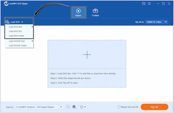 Carregar DVD para DivX Ripping