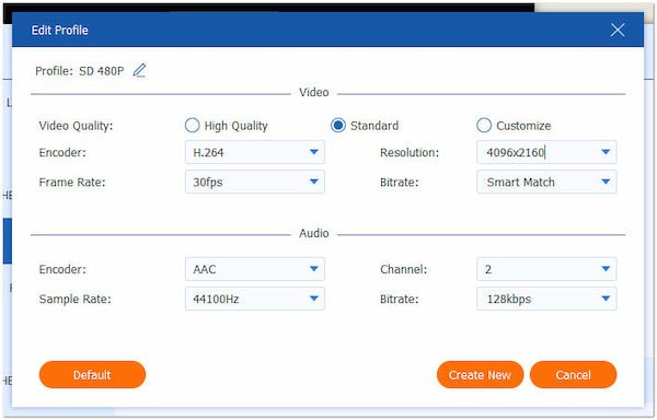 Adjust the Output Parameters