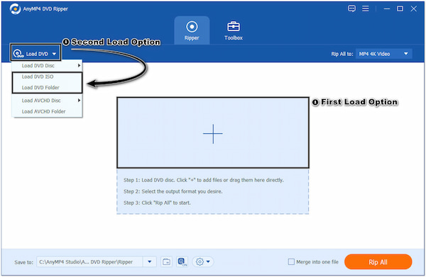 Load DVD for MOV Ripping