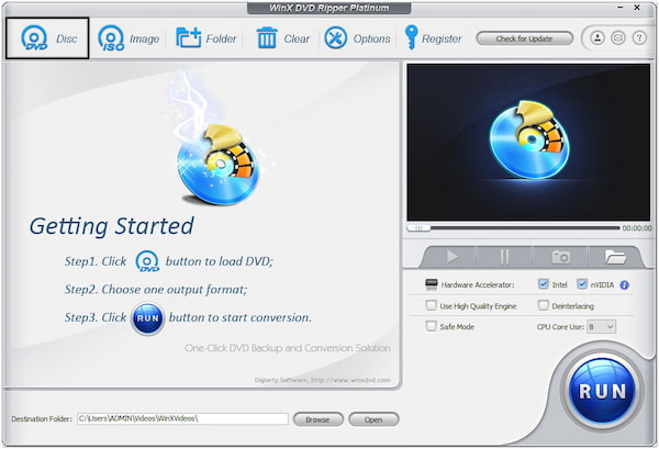 Choose DVD Disc to Load