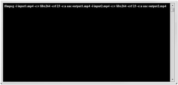 FFMPEG Apri il prompt dei comandi