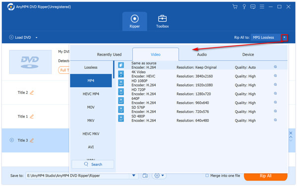 Select profile