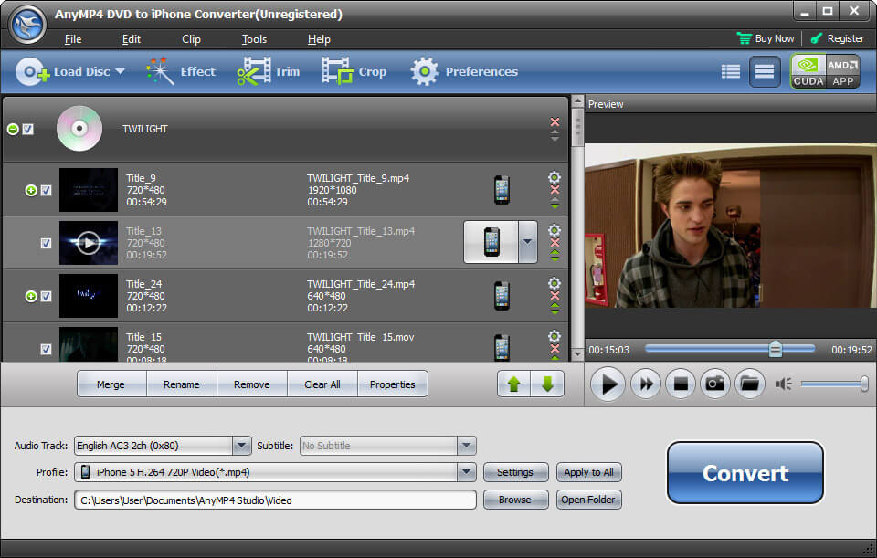 AnyMP4 DVD to iPhone 5 Converter software