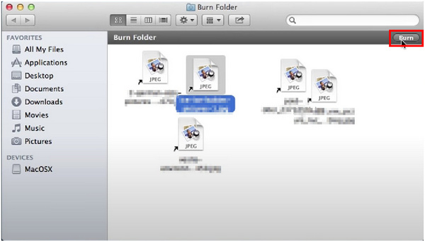 Mac Burn Folder-interface