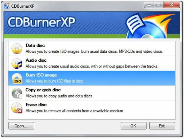 Masterizzatore da CD a DVD BurnerXP