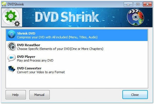DVD Shrink -vaihtoehdot