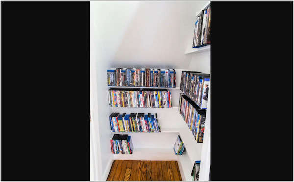 小空間壁櫥的 DVD 存儲創意