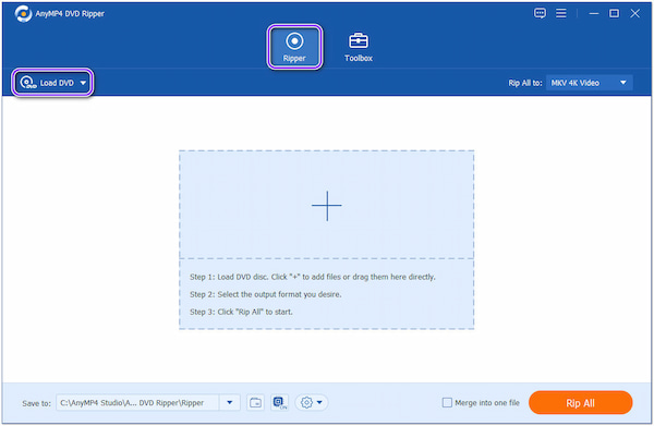 AnyMP4 DVD Ripper Load