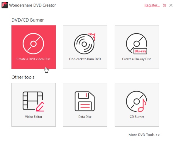 Starta iSkysoft DVD Creator