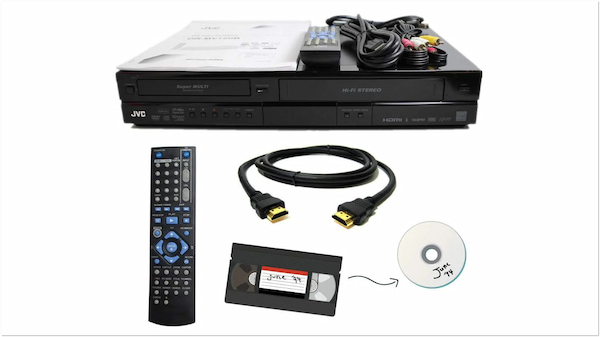 VHS'den DVD Kaydedici JVC'ye