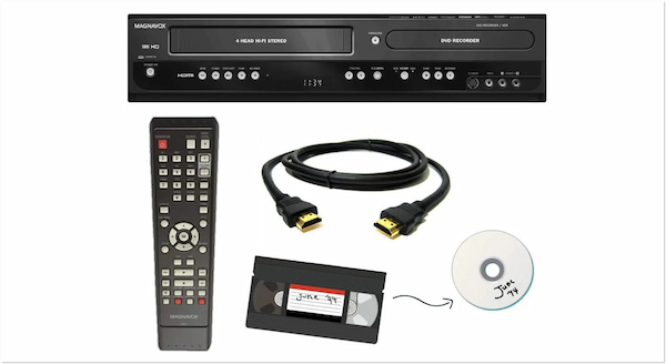 VHS-DVD-tallennin Magnavox