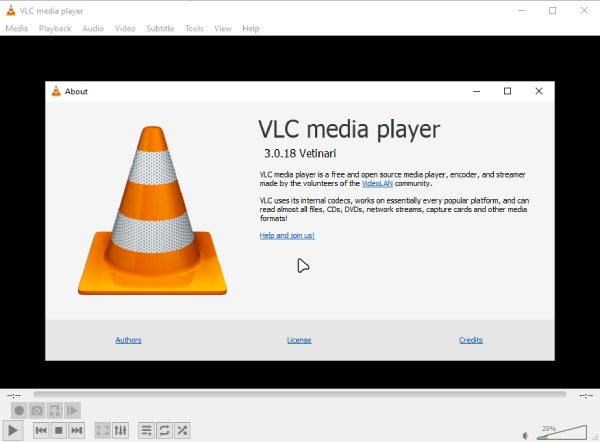 A versão mais recente do VLC Media Player