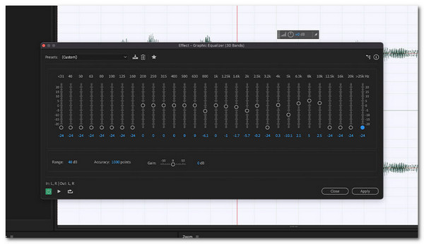 Audition Equalizer Távolítsa el a zajt