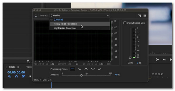 Eliminación de ruido de Adobe Premiere