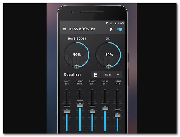 Potenciador de áudio Bass Boost