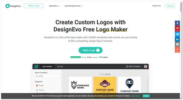 Bedste 3D Logo Maker Design Evo