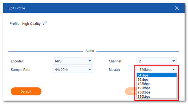 Alterar a taxa de bits do MP3 Qualquer alteração da taxa de bits do MP4