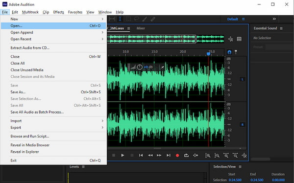 Импорт Adobe Audition