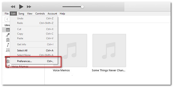 Comprimir audio en las preferencias del software de iTunes