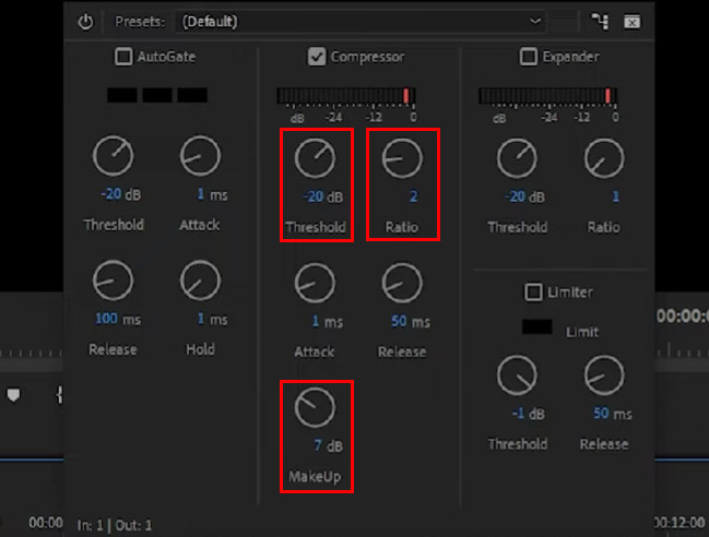 Comprimir audio en Adobe Premiere Adjust