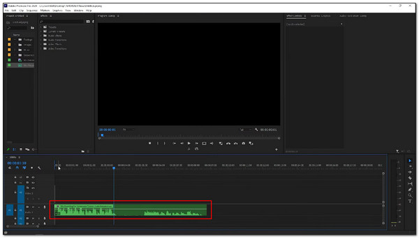 Pakkaa ääni Adobe Premiere Importissa