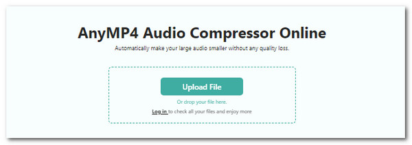 AnyMP4 Audio Compressor Online Carregar Arquivos MP3