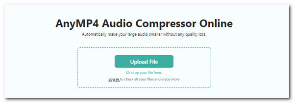 Compresor de audio AnyMP4 Subir archivos MP3 en línea