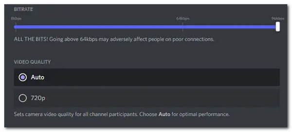 Skift bitrate