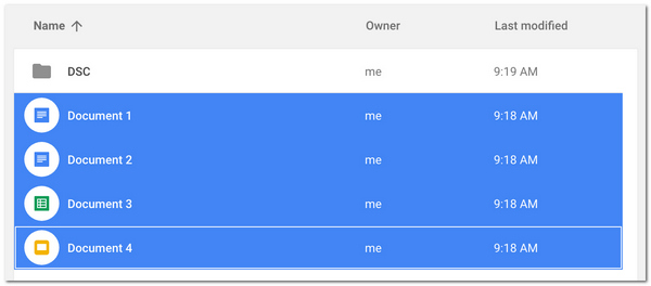 GoogleDrive Choose Files Compress