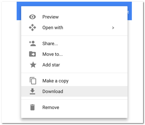 GoogleDrive Download Comprimeren