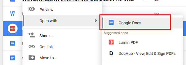 PDF szerkesztése a Google Dokumentumokban