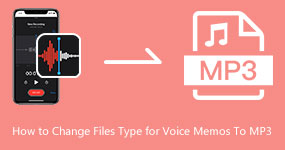 Come modificare il tipo di file per i memo vocali in MP3